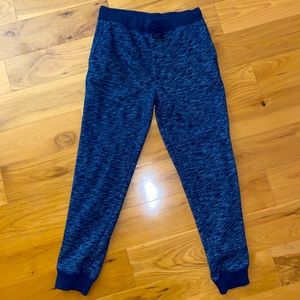 Boys Navy Blue Heathered Joggers